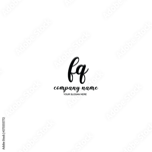 FQ Initial handwriting logo template vector © MUCHAMMAD
