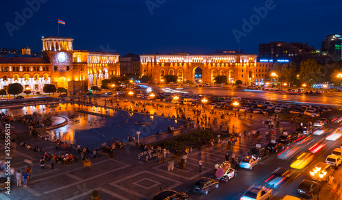 Photos Republic Square at night, Yerevan City, Armenia, Middle East