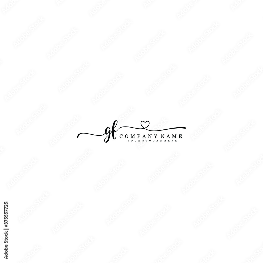 GF Initial handwriting logo template vector
GF Initial handwriting logo template vector