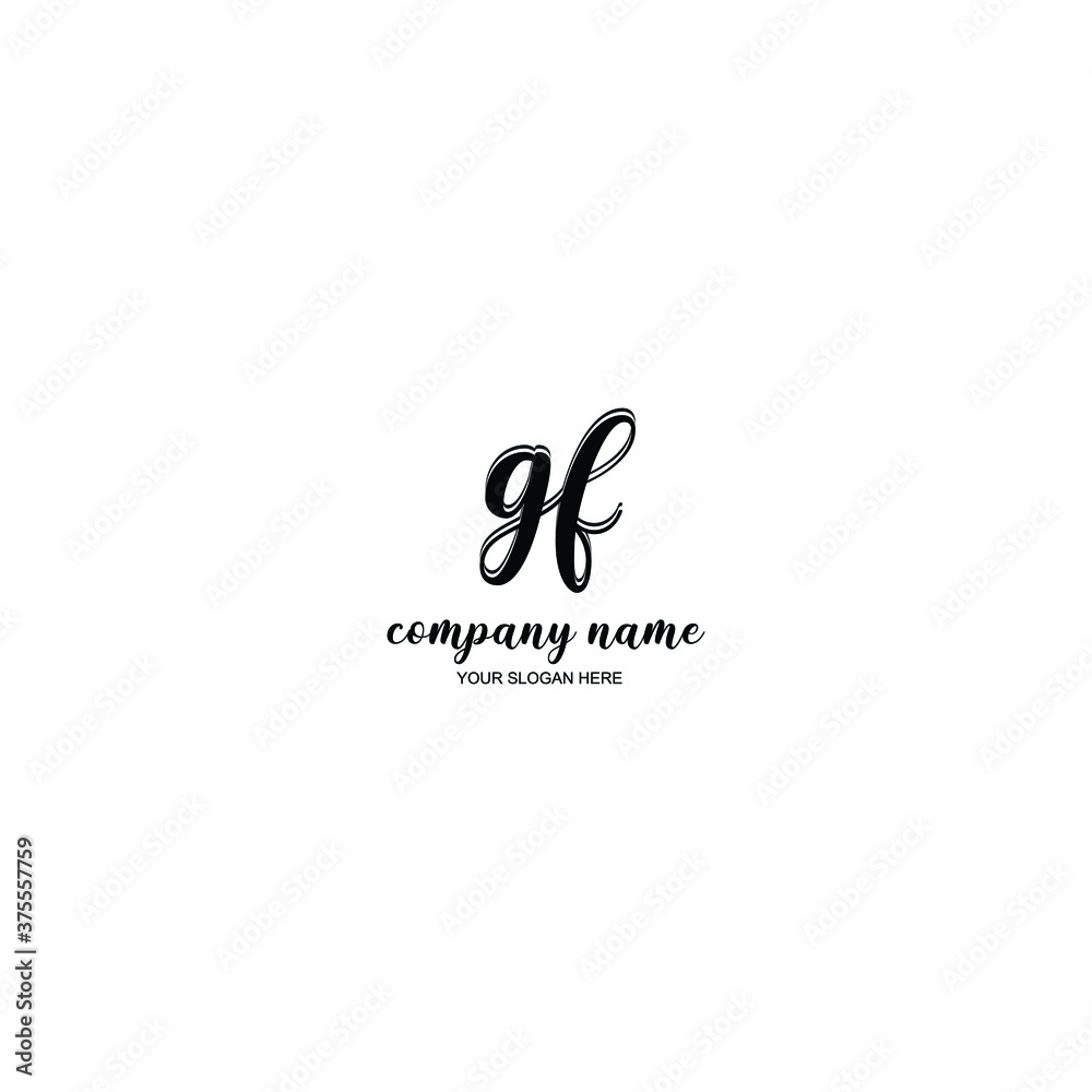 GF Initial handwriting logo template vector
GF Initial handwriting logo template vector