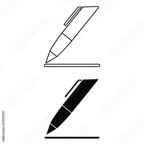 Write icon vector set. writer illustration sign collection. notes symbol.