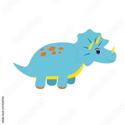 cute dinosaur illustration, cartoon vector for baby print