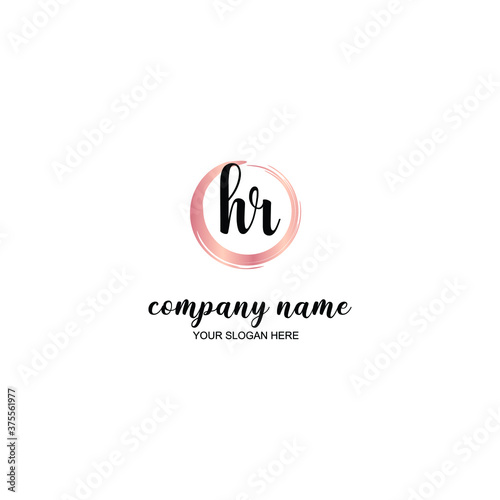 Free Download HR Initial handwriting logo template vector - GFXLoad