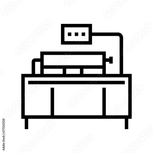 coca pressing machine line icon vector. coca pressing machine sign. isolated contour symbol black illustration