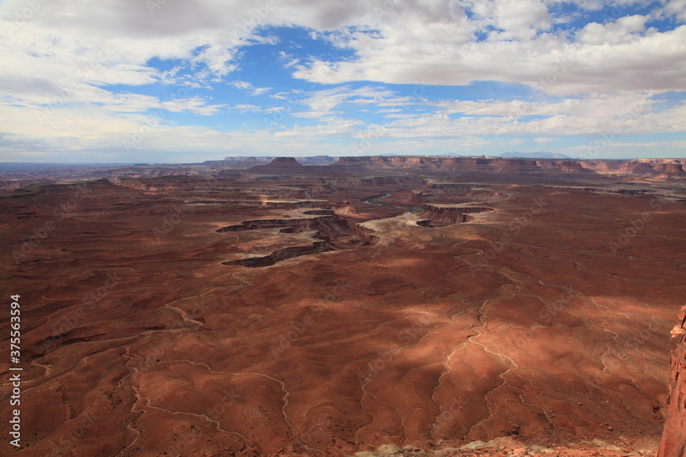 Scenic view of island in the sky seen from Green River overlook in Canyonlands National Park Utah, USA