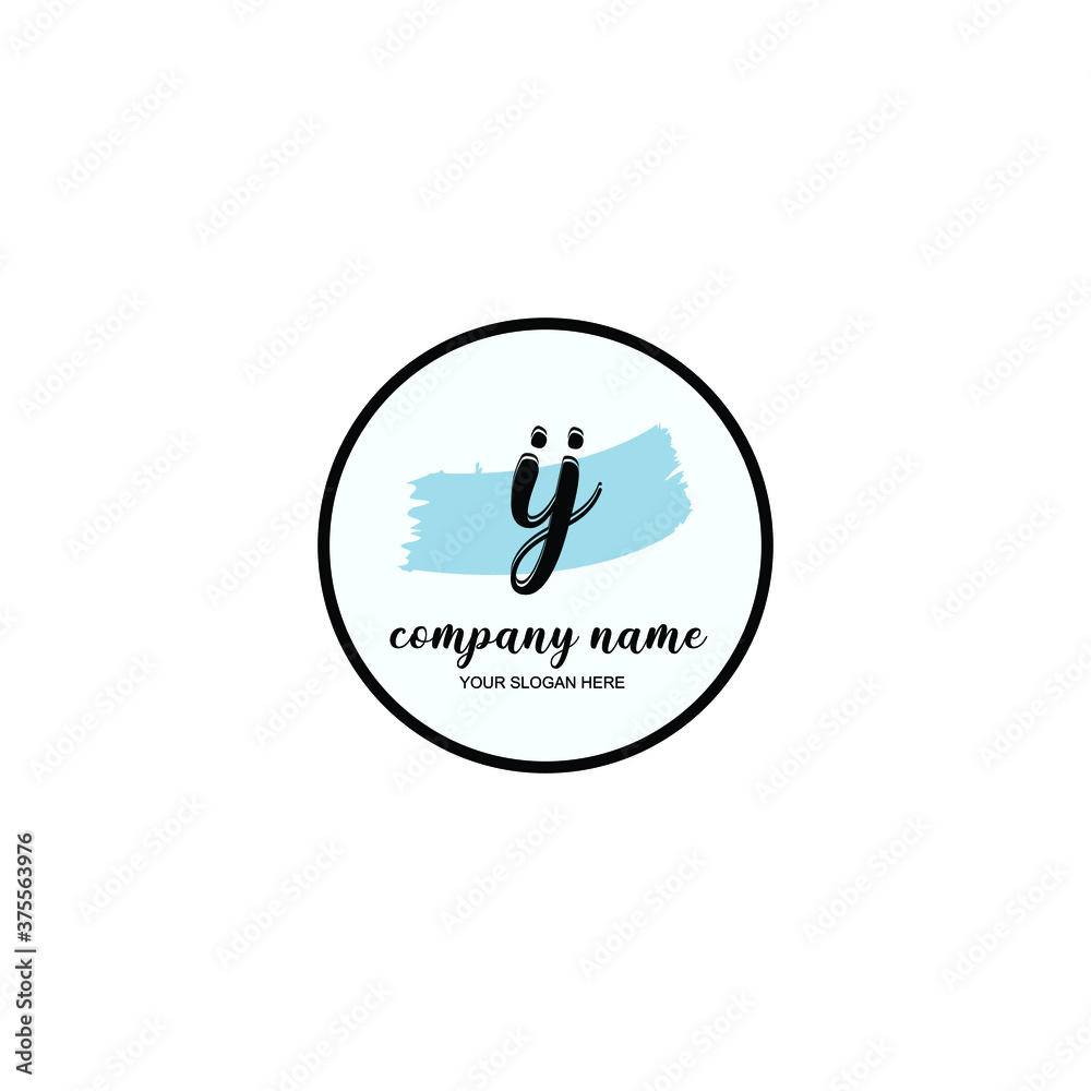 IJ Initial handwriting logo template vector IJ Initial handwriting logo template vector