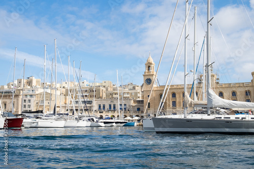 The three historic cities of Maltese glory - Senglea, Vittoriosa and Cospicua  in the Grand Harbor of Malta photo