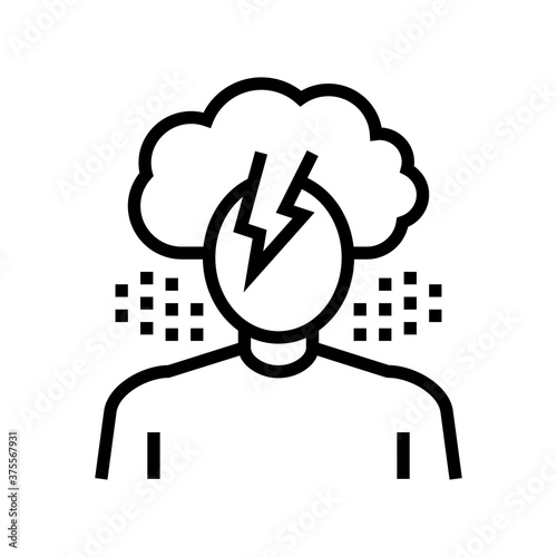 depression psychological problems line icon vector. depression psychological problems sign. isolated contour symbol black illustration