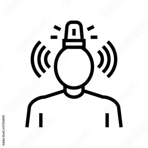 stress psychological problems line icon vector. stress psychological problems sign. isolated contour symbol black illustration