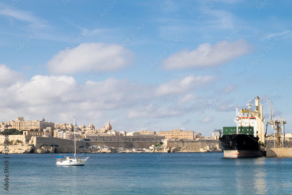 The three historic cities of Maltese glory - Senglea, Vittoriosa and Cospicua  in the Grand Harbor of Malta