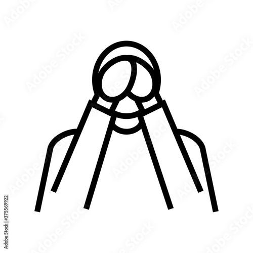 loneliness psychological problems line icon vector. loneliness psychological problems sign. isolated contour symbol black illustration