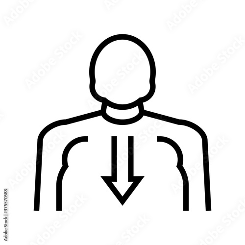 bulimia psychological problems line icon vector. bulimia psychological problems sign. isolated contour symbol black illustration
