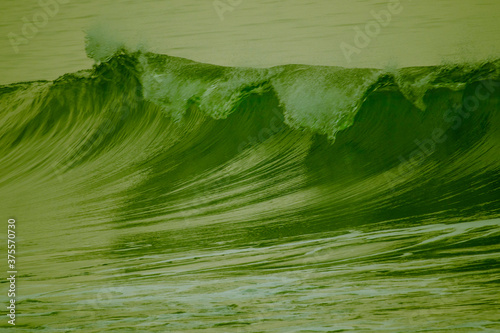 green sea water wave