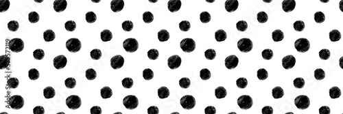 Vector design, banner. Shapeless circles and dots of different sizes, hand drawn.