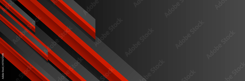 Fototapeta premium abstract metallic black red shiny color black frame layout modern tech design vector template background 