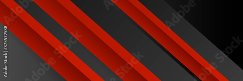 Abstract red white black gray overlap design modern background vector illustration