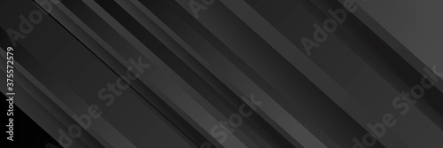 Black abstract banner background 