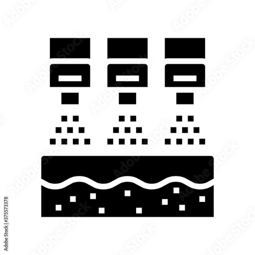 bleaching system glyph icon vector. bleaching system sign. isolated contour symbol black illustration