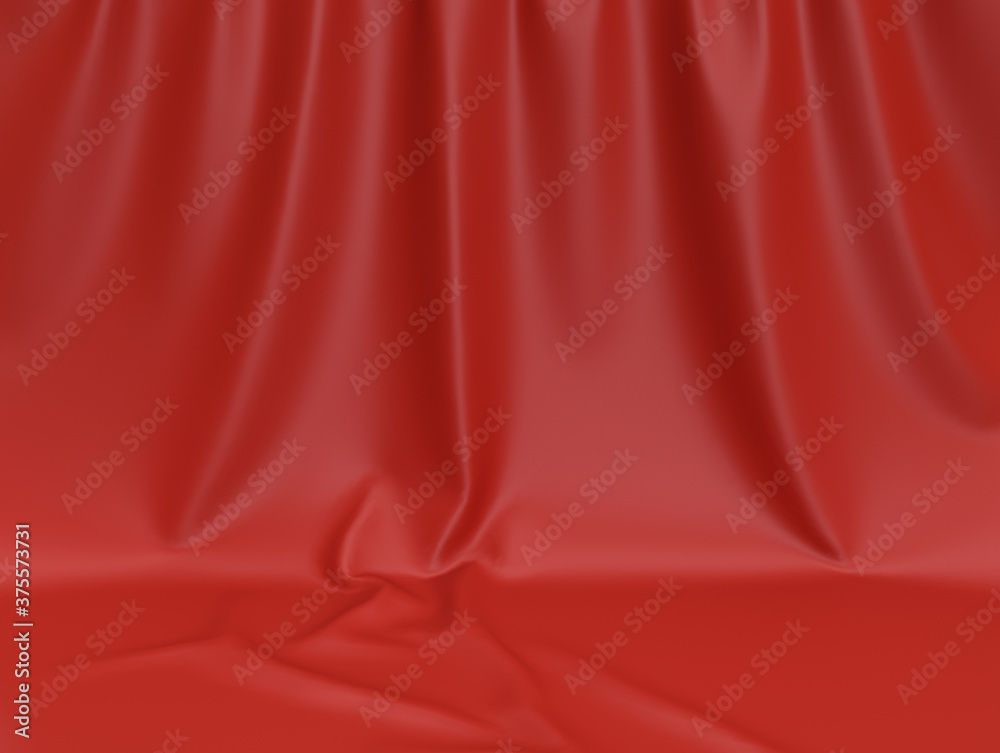 Obraz premium Background scene fabric red texture, curtain background in colors. 