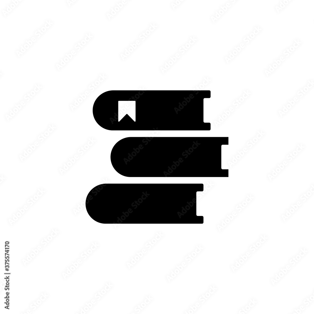 Books stack icon vector on white Books stack icon vector on white