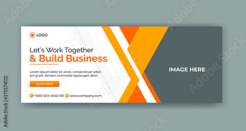 Business promotion and corporate Facebook cover Premium template