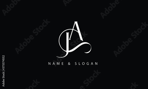 JA, J, J, A abstract letters logo monogram photo