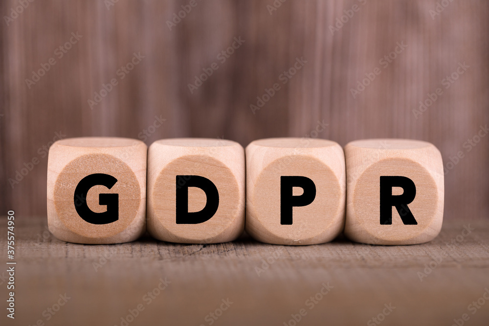 GDPR Concept Wooden Cube Blocks GDPR Concept Wooden Cube Blocks