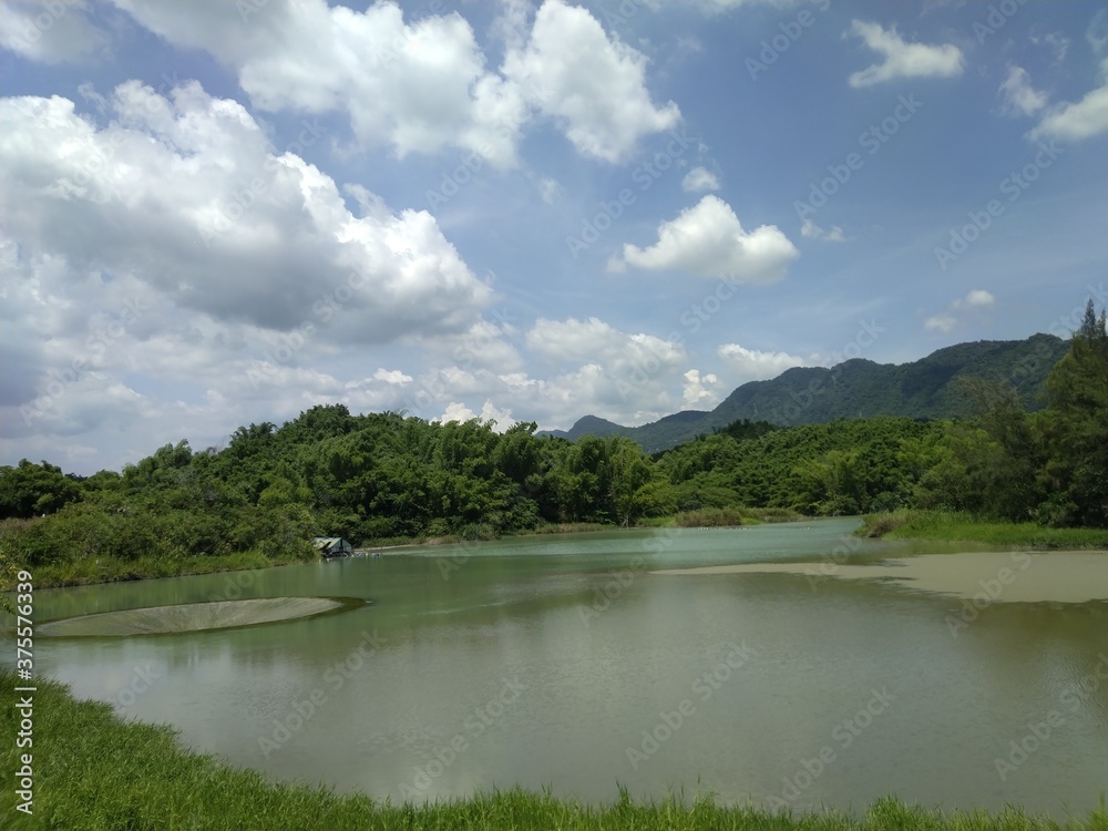 lake and clouds in Taiwan