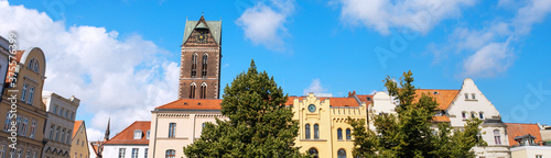 historic german city wismar in the summer