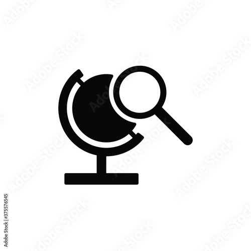 Globe survey icon vector, simple sign and symbol