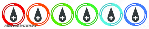 Washing Hands Related Vector Line Icons. Contains such Icons as Washing Instruction, Antiseptic. Vector 6 colors option icon. Vector illustration flat design UI and UX.