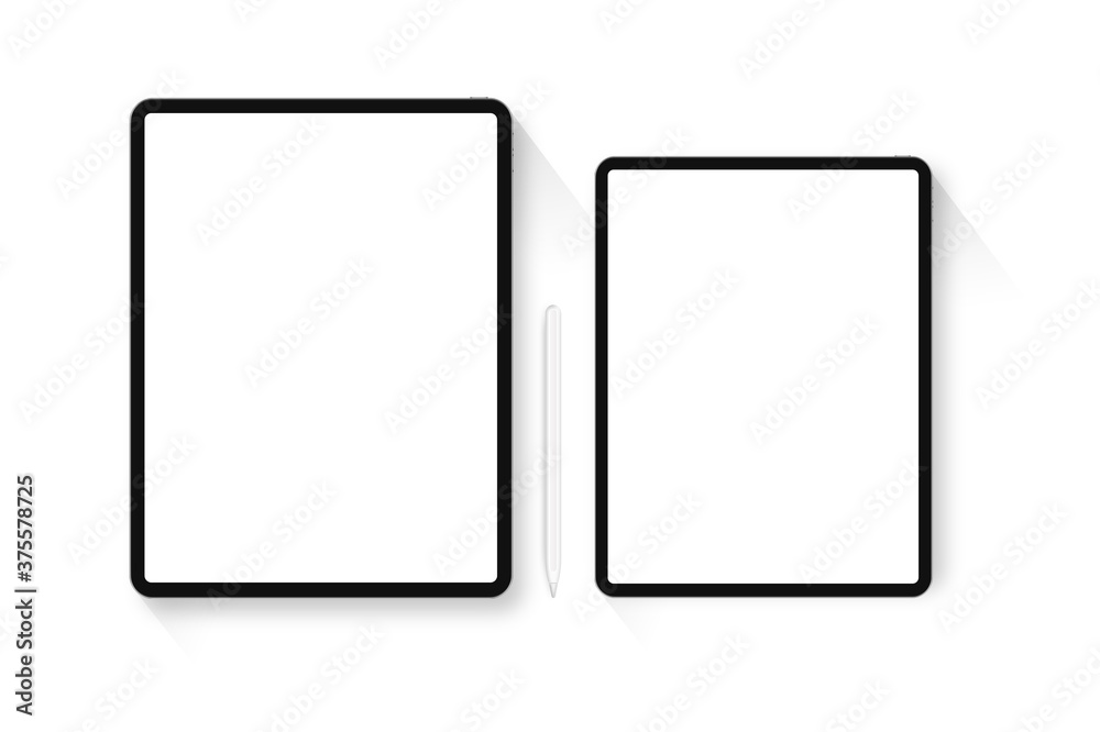 tablet computer with blank screen tablet computer with blank screen