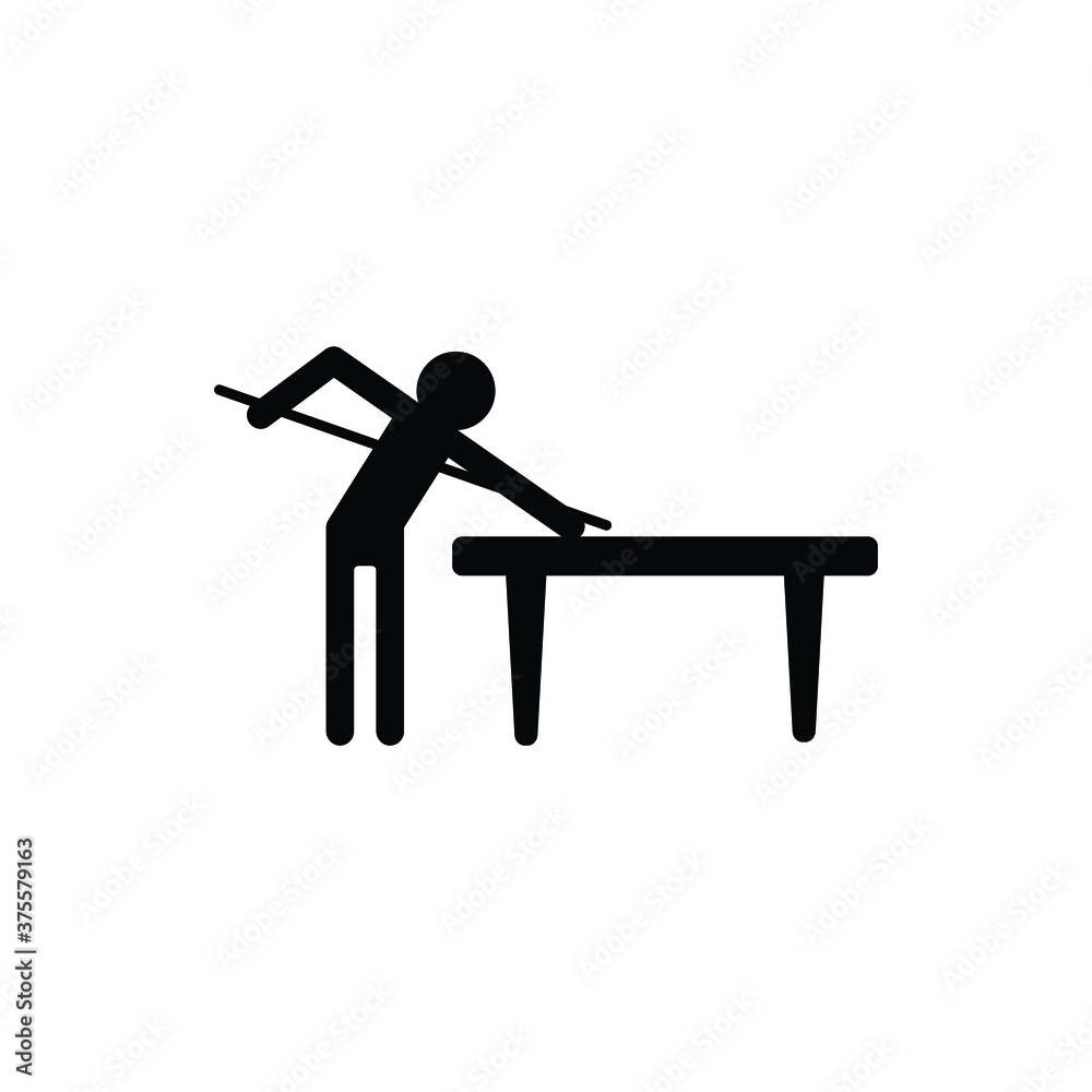 Snooker man icon vector, simple sign and symbol Snooker man icon vector, simple sign and symbol