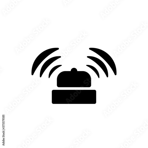 Emergency bell icon vector, simple sign and symbol