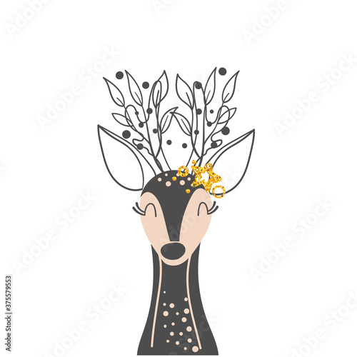 Reindeer in Scandinavian style