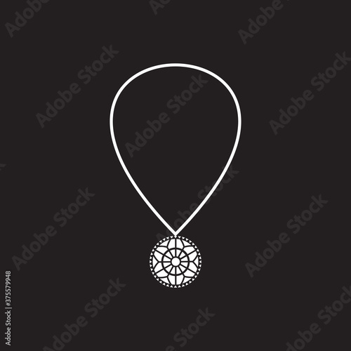 Necklace jewelry logo design template