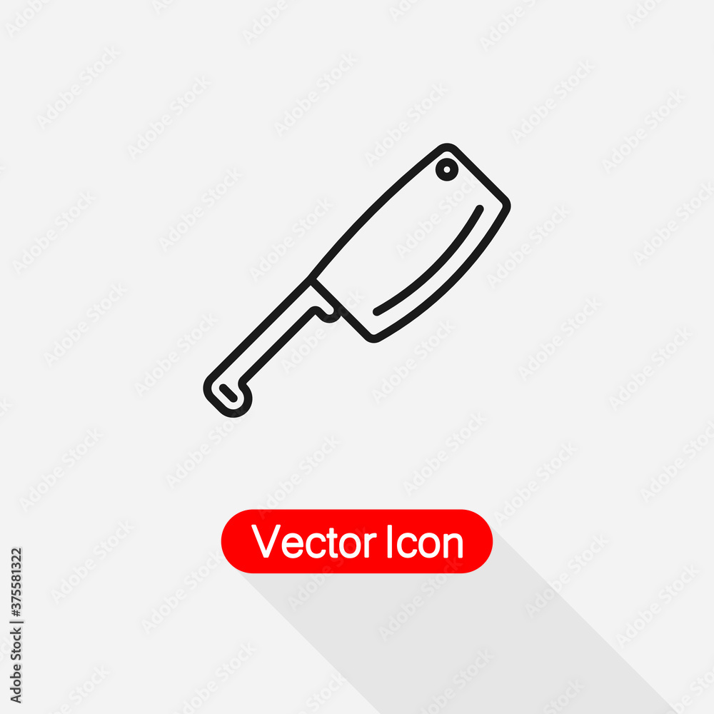 Chopping butcher Icon, Meat Knife Icon Vector Illustration Eps10 Chopping butcher Icon, Meat Knife Icon Vector Illustration Eps10
