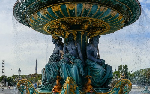 Sculptures of Mermaid Fountain Paris  © pusteflower9024