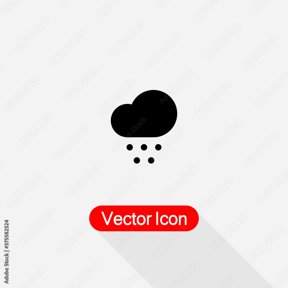 Obraz premium Cloud With Snow Or Rain Icon Vector Illustration Eps10