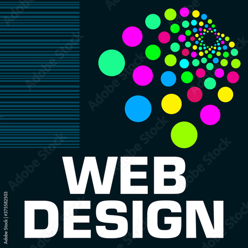 Web Design Dark Blue Bright Colors Circular Element Corner 