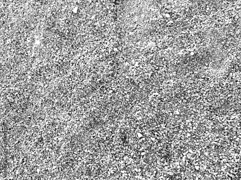 Black and white texture grunge gravel background