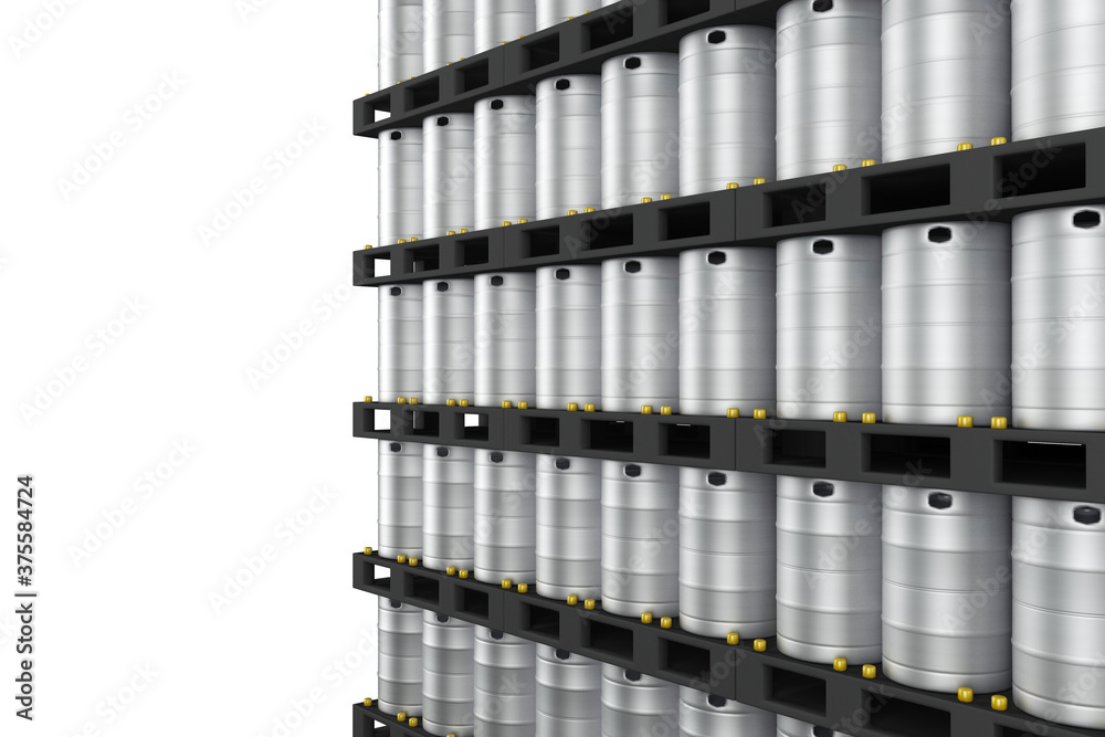 wall of metal kegs wall of metal kegs