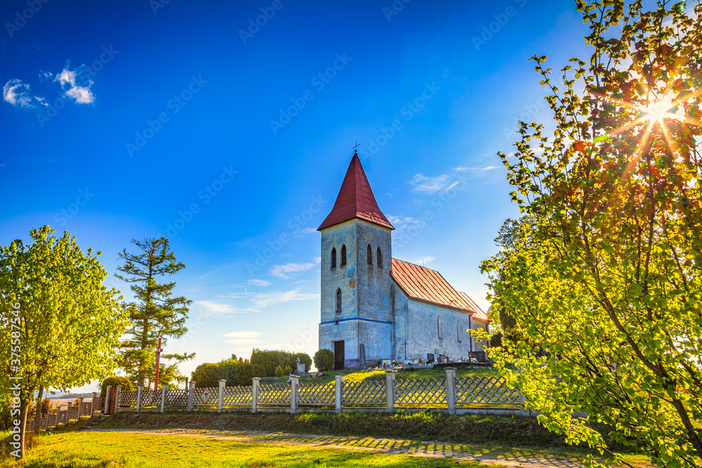 Saint Kosmas Church in Abramova village, Turiec Region, Slovakia, Europe.