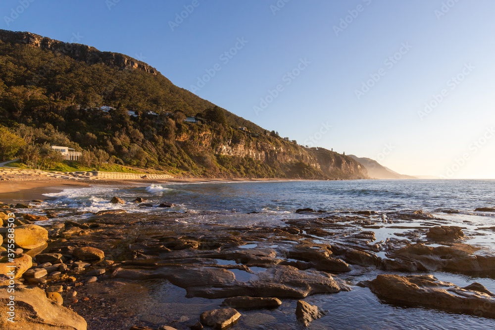 Coalcliff Beach view in the morning with clear sky, Sydney, Australia.