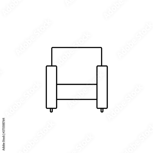 Armchair vector icon for site. Simple line icon for furniture store