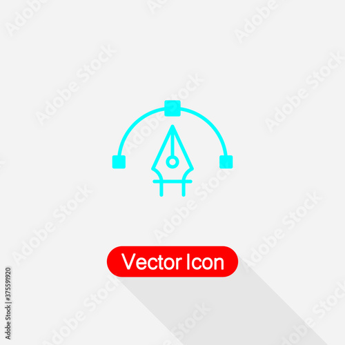 Fountain Pen Nib Icon Pen Tool Cursor Icon Vector Illustration Eps10 © Евгений Яковина