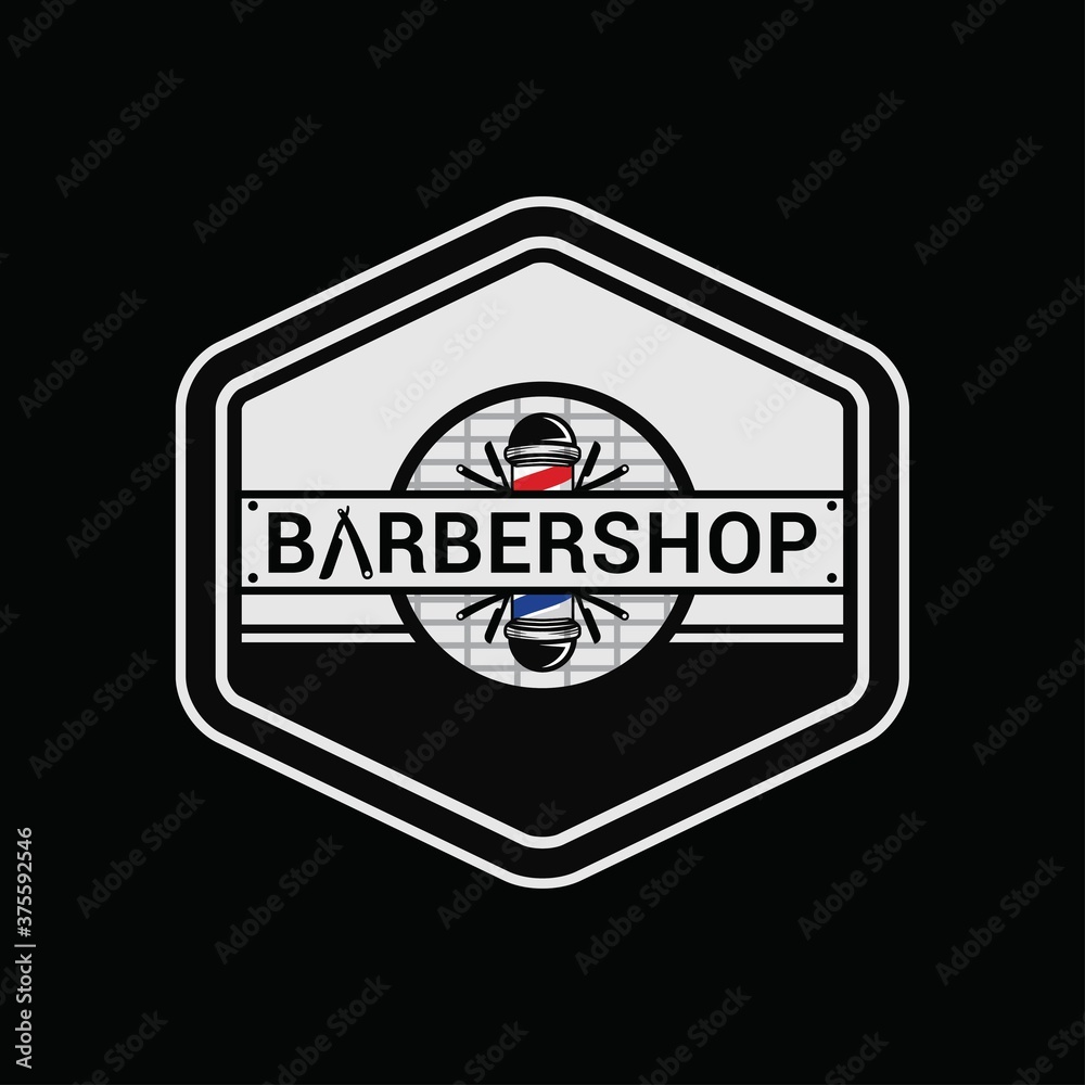 Barbershop logo icon vector template. 