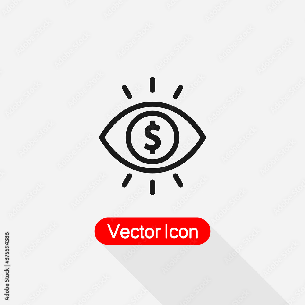 Human Eye With Dollar Icon Vector Illustration Eps10 Human Eye With Dollar Icon Vector Illustration Eps10