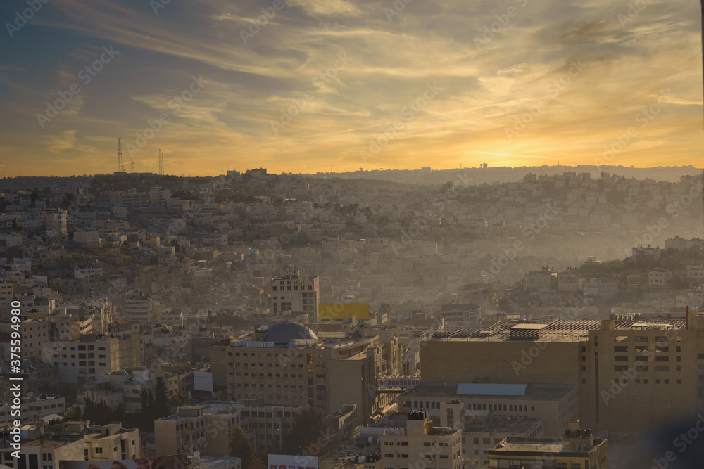 sunrise over the city - Hebron