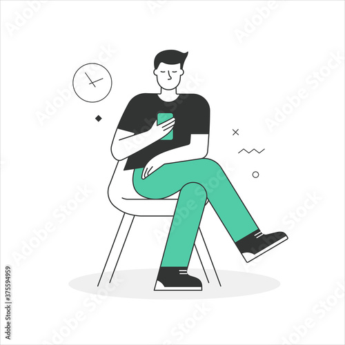 Waiting Line Illustration